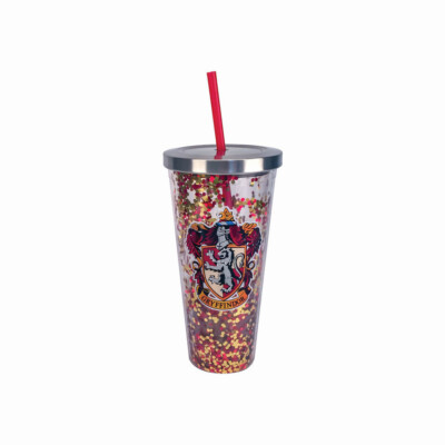 Spoontiques 21607 Hogwarts Crest Foil Cup Con Pajita, 20 Color Escudo