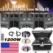 Cold Spark Machine 1200W Stage Effect DMX Firework DJ Event Party Wedding&Case