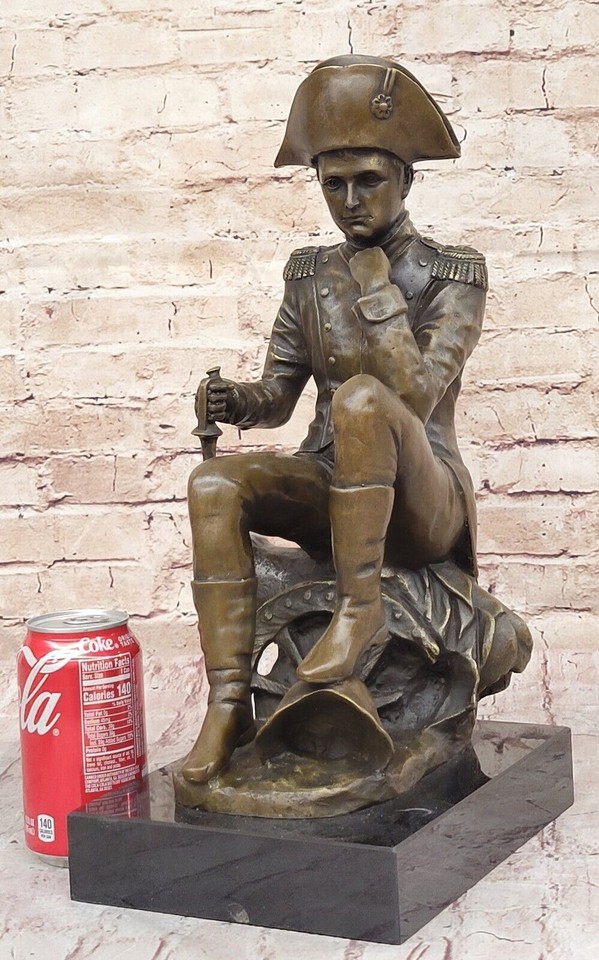 Napoléon Bonaparte Signée Original Bronze Métal Marbre Sculpture Statue