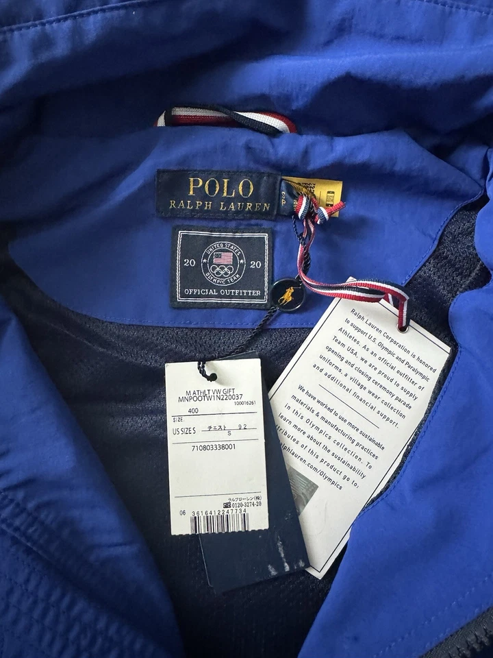 Chaleco utilitario Ralph Lauren Polo 2020 para hombre azul multi bolsillo olímpico talla $398 S Foto 4 de 4