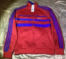 Adidas Originals The First Track Jacket Red Blue Mens Size Small Y2K 90s