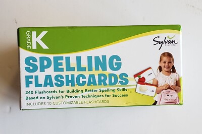 Sylvan Kindergarten Spelling Flash Cards 240 Educational Home School Support