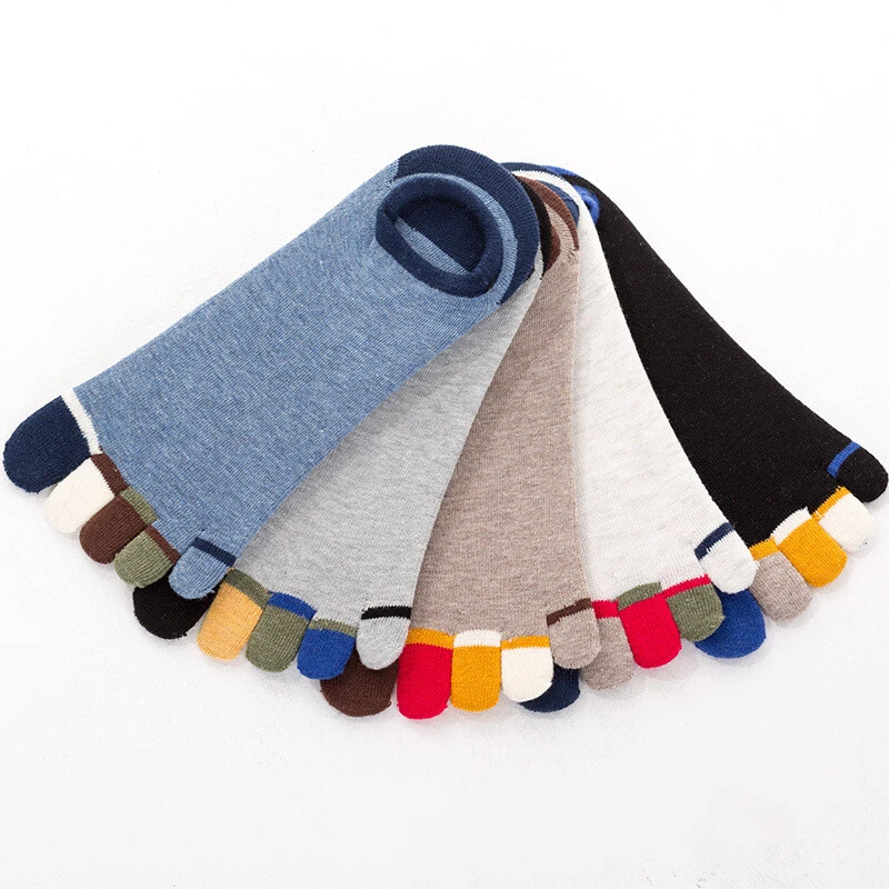 5 Paia Di Calzini Da Uomo A Cinque Dita In Cotone Alla - Foto 13