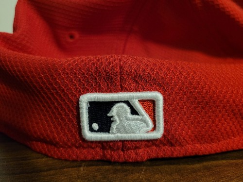 LA Angels New Era 59FIFTY Fitted Hat Cap 7 1/2 2014 MLB Postseason Red Blue Nice - Picture 12 of 12