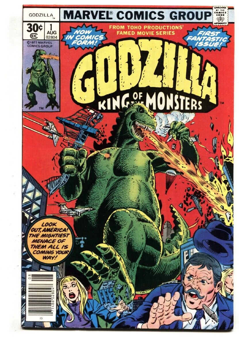 Image 1 - GODZILLA #1 MARVEL 1ST ISSUE-SCI-FI-KING OF THE MONSTERS 1977 NM-