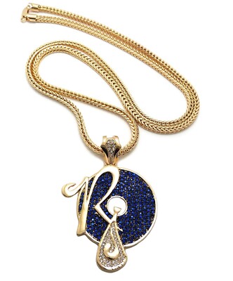 JAY-Z, KANYE '' ROCAFELLA RECORDS '' PENDANT & 30'' 4mm FRANCO CHAIN