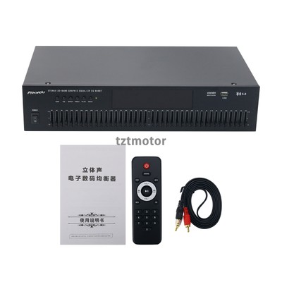 666BT 220V 40-band Stereo Graphic EQ Bluetooth Equalizer Audio Equalizer Fit USB