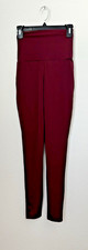 Balera Dancewear Women's Red Burgundy High Waisted Leggings Ankle Medium