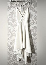 Off-White/Cream Color Windsor Open Back High Low Dress Size XS