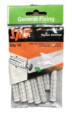 10 Pack Spit PRO6 M10 x 50mm Nylon Anchor Small Packs High Quality  Wall-plugs