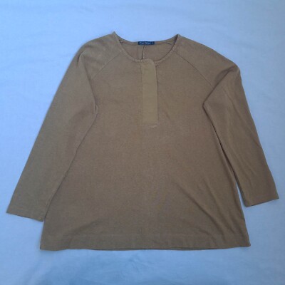 Two Danes Damen Tunika Bluse Größe S / M Hanf Bio Baumwollmischung Boho Bauern