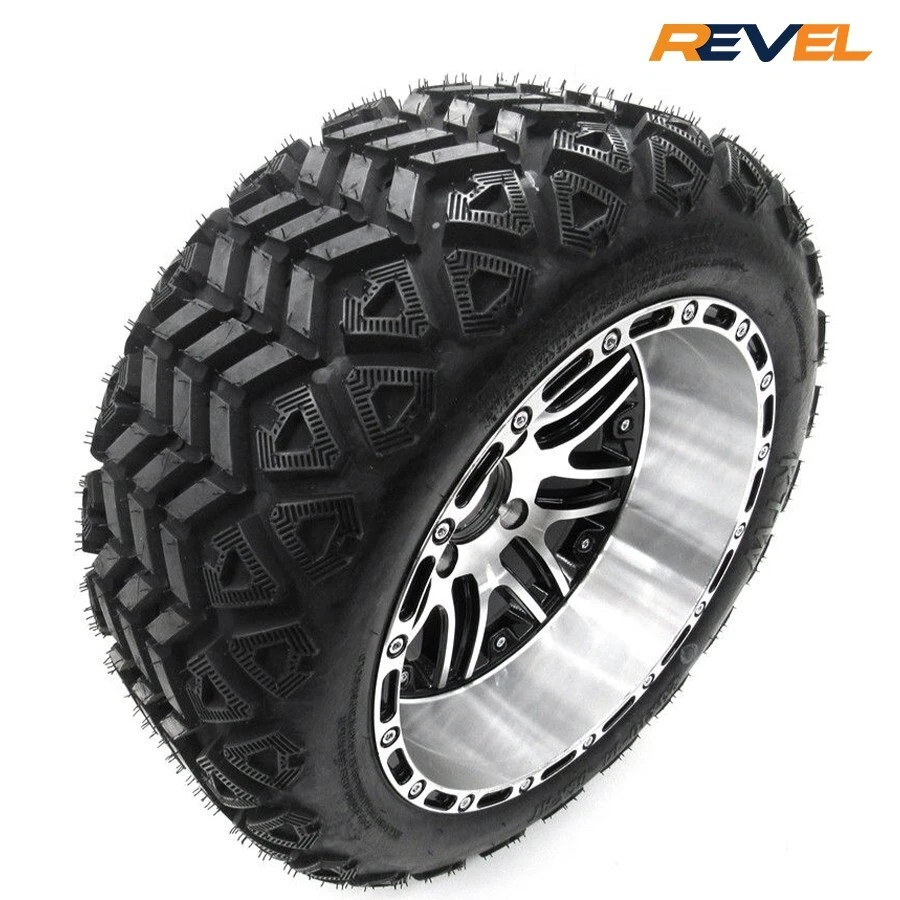 14" Megastar Wheel on 23x10R14 KTW PMX AT Tire, Single Golf Cart Wheel & Tire Foto 2 de 4