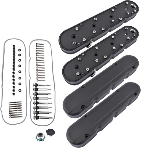 Aluminum Valve Covers with Coil Mounts & Covers for Chevy LS LS1 LS2 LS3 LS6 LS7 - Picture 9 of 18