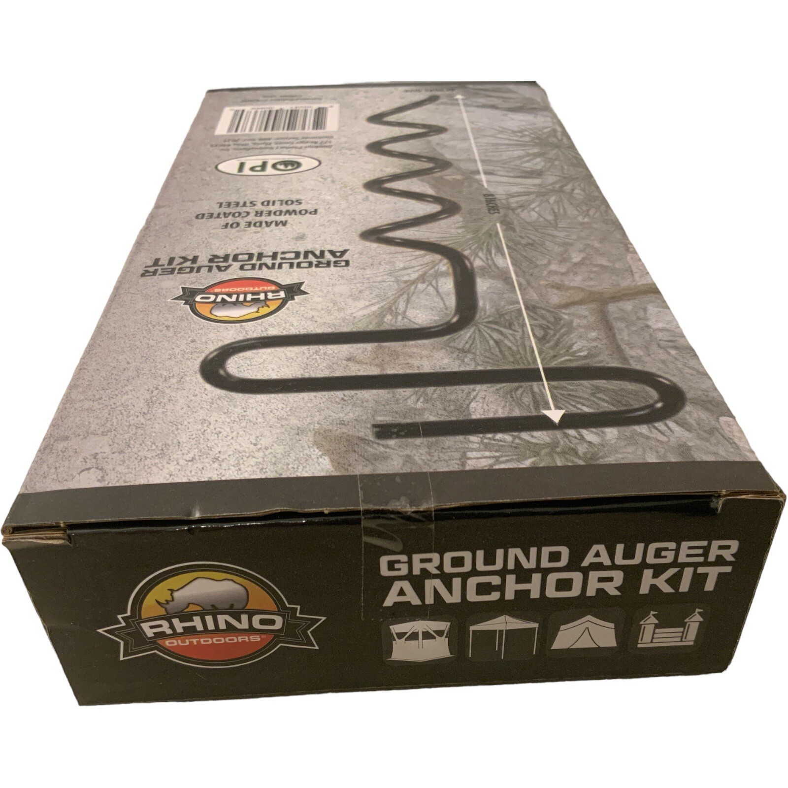 RHINO OUTDOORS Auger Stakes Heavy Duty Tent Stakes for Blinds and Tarps