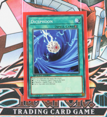 YuGiOh Spell Card Dicephoon SBC1-ENB11 1st Edition Common