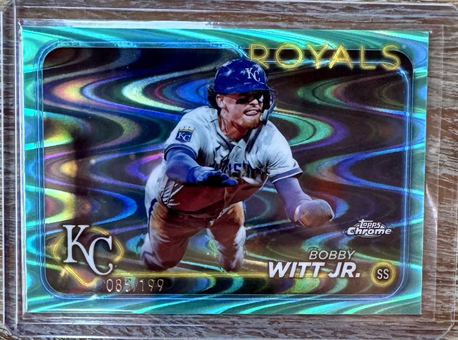 2024 Topps Chrome - Aqua Lava Refractor #120 Bobby Witt Jr. /199