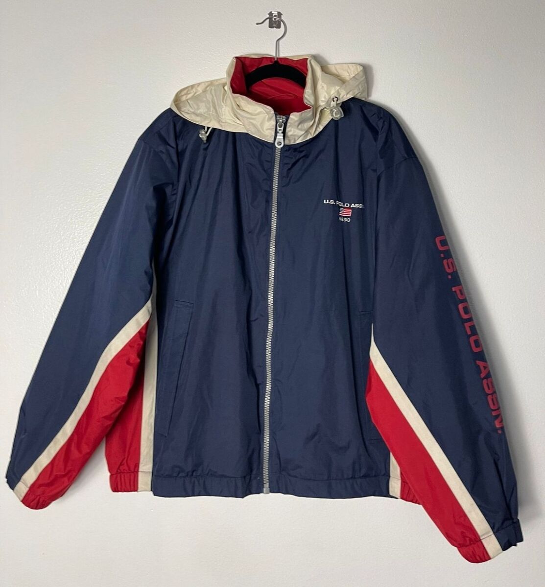 U.S Polo Assn. Vintage Mens Embroidered Logo Full Zip Hooded U.S Polo Assn. Vintage Mens Embroidered Logo Full Zip Hooded