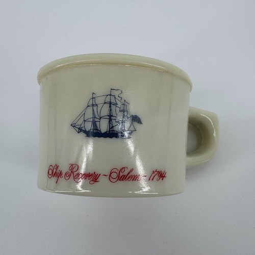 Vintage Shulton Old Spice Pottery Glass Shaving Mug with 3 OZ Soap NEW OLD STOCK - Picture 4 of 11