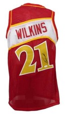 Dominique Wilkens HOF Autographed Red Custom Jersey Hawks JSA 176829