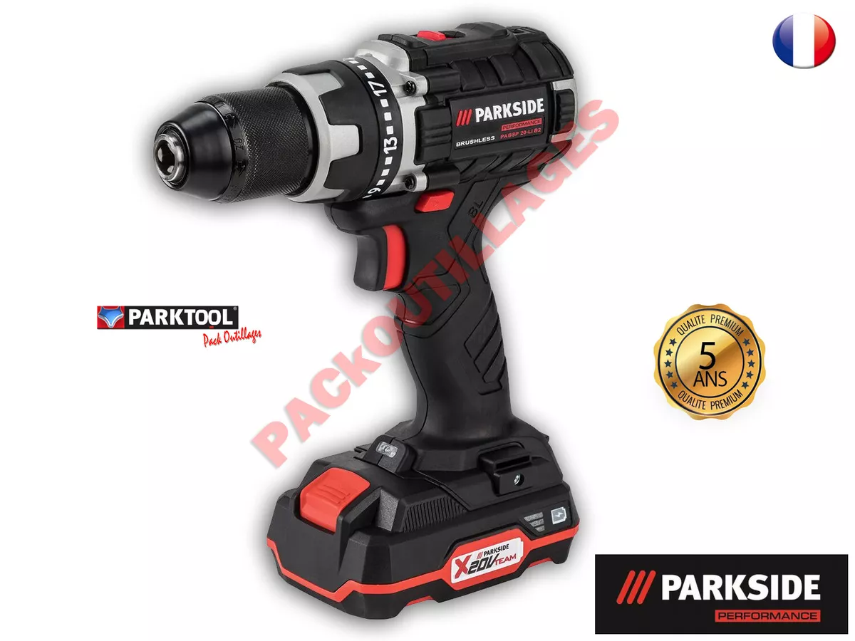 Taladro percutor a batería Parkside PABSP 20- Li X20V, sin escobillas, 2  velocidades, LED (en maletín de transporte, sin batería ni cargador) :  : Bricolaje y herramientas