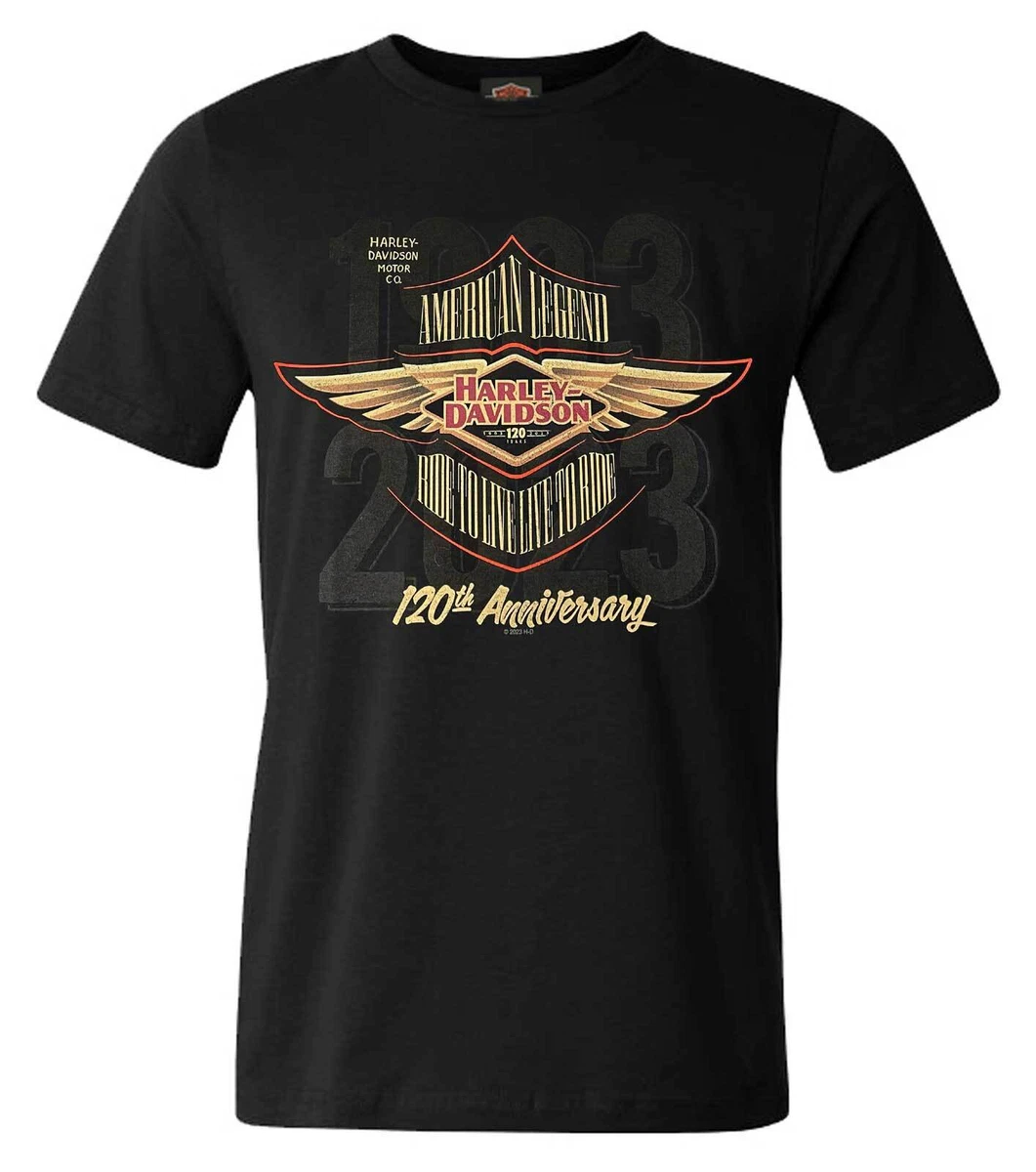 Harley Davidson Men s 120th Anniversary Decal Graphic Short Sleeve