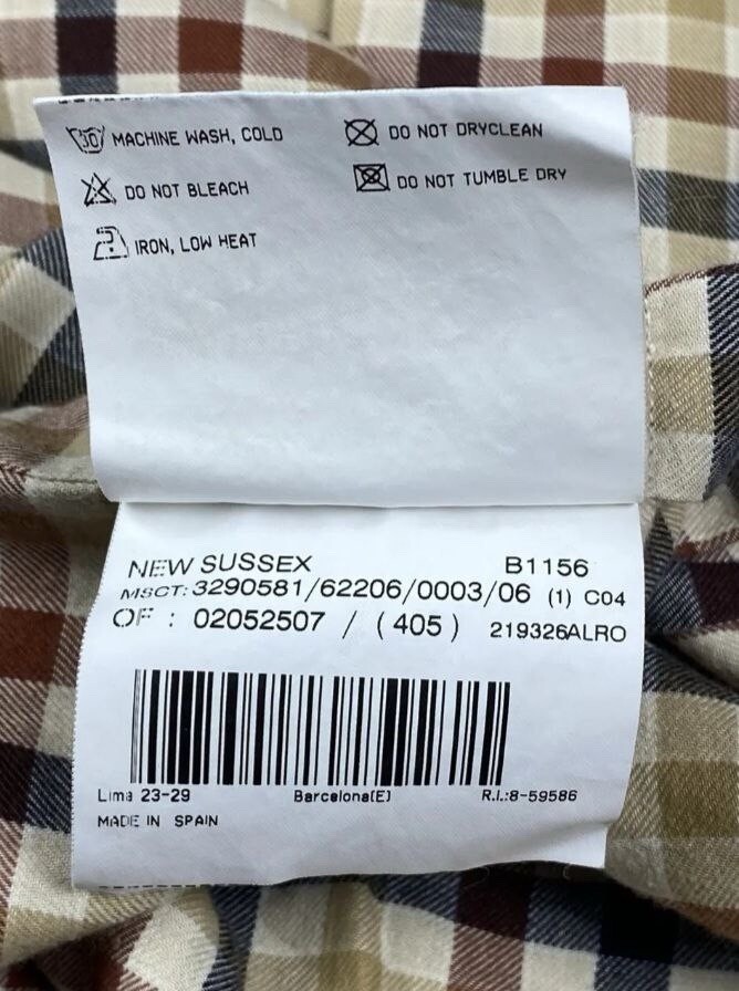 Vintage Burberry London Shirt Nova Check Long Sleeve Luxury