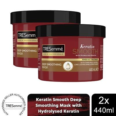 TRESemme Keratina Suave Mascarilla Suavizante Profundo con Queratina Hidrolizada, 2x de 440ml
