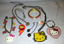 Hello Kitty 4 Pendant Necklaces 2 Bracelets Key Chain 2 Charms 456