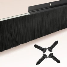 8-Pack Garage Door Brush Seal – Black Bottom Sweep – Roll-Up Door Stripping, 2.