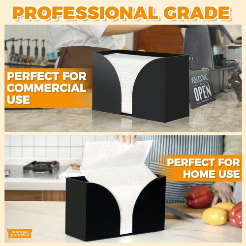 Multifold Paper Towel Dispenser Countertop - Matte Black Paper Towel Holder B... - Picture 7 of 9