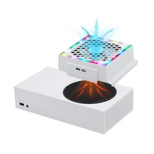 Mcbazel Fan for Xbox Series S, RGB LED Display, Low 16.5*14.8*5.5, White