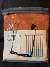 INOVADAY 100 Blackout Curtains for Bedroom, Black Out Curtains 50" x 90" Orange