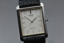 [Quasi Come Nuovo] Orologio Uomo Seiko Dolce 9521-5160 26mm Quadrante Argento Rettangolare Quarzo