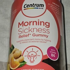 Centrum Morning Sickness Relief Of Nausea 60 Gummies Each Citrus Exp: 04-2026