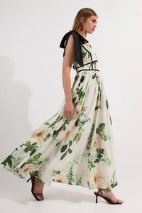 midi plus size cocktail dresses for weddings Kiyonna Plus Size Meadow Dream Maxi Wrap Dress