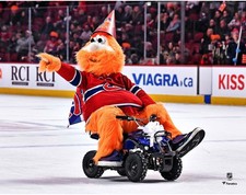 Youppi Montreal Canadiens Unsigned Riding ATV On Ice 11