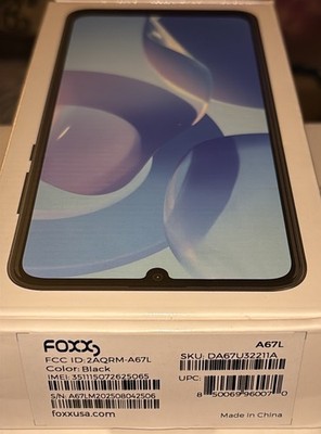 Foxx A67L Android Smartphone - Airvoice Wireless Black NEW Sealed Box