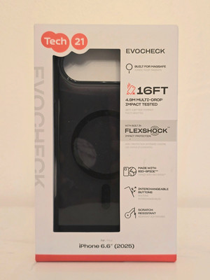 Tech21 Evo Check MagSafe Case iPhone 17 Air Smokey Black Slim Cover