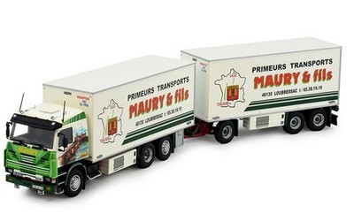 TEKNO - SCANIA R143 6x2 Forwarder Anhänger 1+2 Achsen - 1/50 - TEK81406