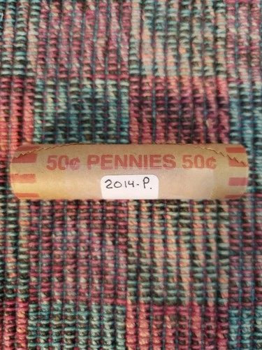 2014-P LINCOLN SHIELD ROLL PENNIES UNC