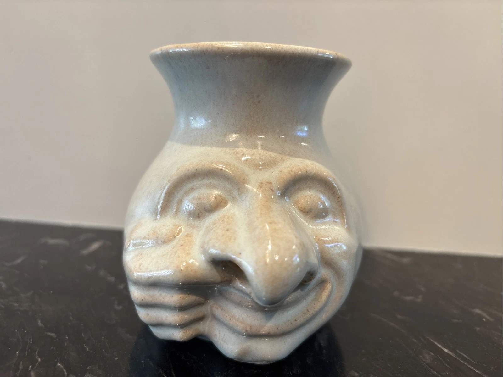 Novelty Funny Face Ceramic Pottery Egg Separator Kitchen Aargh Designs 2002