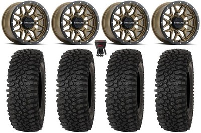 Raceline Krank 15'' Wheels Bronze 37'' Roctane STX Tires Can-Am Renegade Outlander