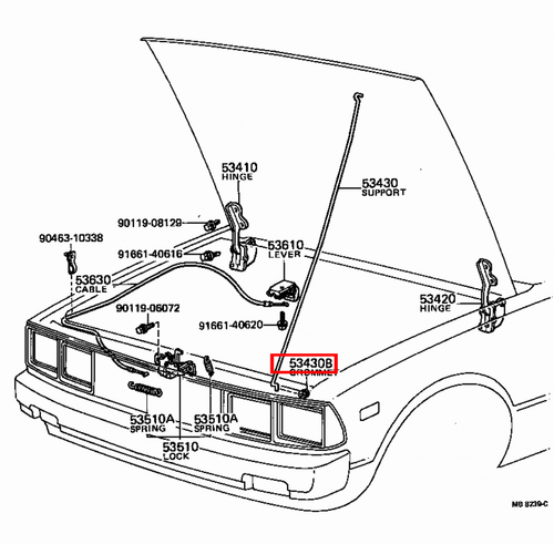 Genuine Toyota LandCruiser 80 60 Series FJ FZJ HJ BJ Bonnet Support Rod Grommet - Picture 9 of 20