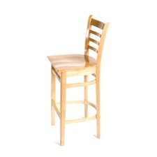 Oak Street Mfg WB101NTNT Ladderback Natural All Wood Barstool
