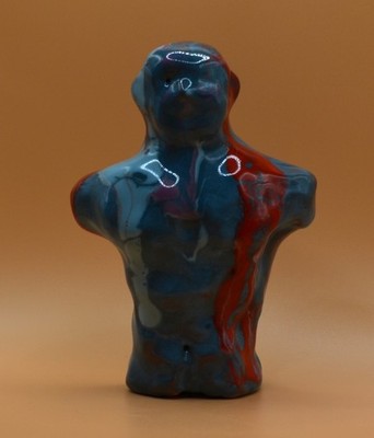 ''Legless Man 2'' - Expensive Original Clay Sculpture. Hand made & glazed.