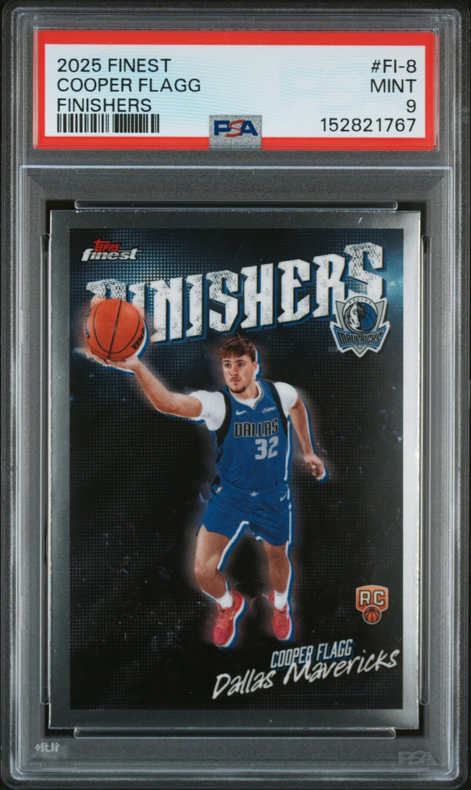 2025 TOPPS FINEST FINISHERS #FI-8 COOPER FLAGG PSA 9