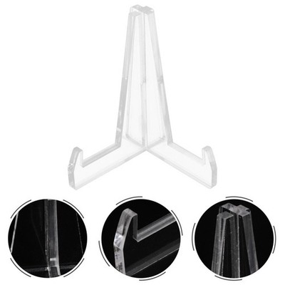 2 Pcs Plate Display Riser Holder Clear Multiple Stand Decorative