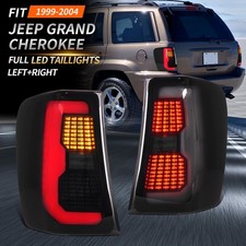 Pair Led Tail Lights For Jeep Grand Cherokee 1999-2004 Black Rear Lamps Assembly Pair Led Tail Lights For Jeep Grand Cherokee 1999-2004 Black Rear Lamps Assembly