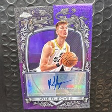 Topps Chrome Signature Style Kyle Filipowski Purple Refractor Auto /75 Utah Jazz