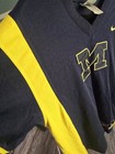 Nike Michigan Wolverines V-Neck Short Sleeve Shirt Navy/Yellow Size L — photo 4